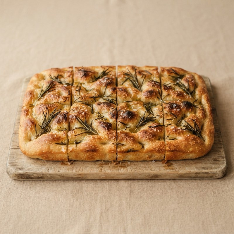 Focaccia Genovesa de Romero & Sal Maldon - Baguettes & Especiales de paunaderia, 400 g, 3.90 EUR